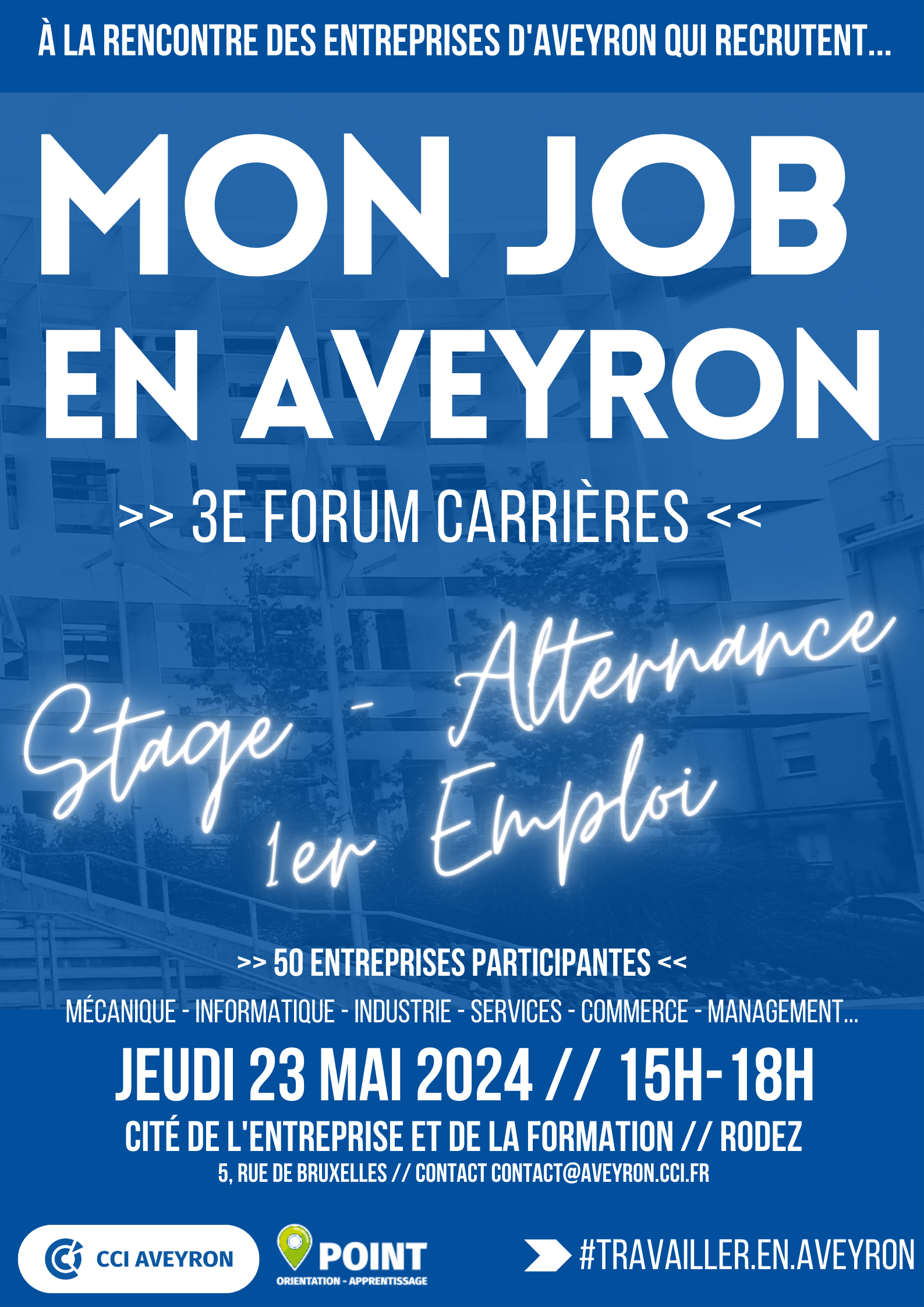 3e édition du Forum Carrières MON JOB EN AVEYRON