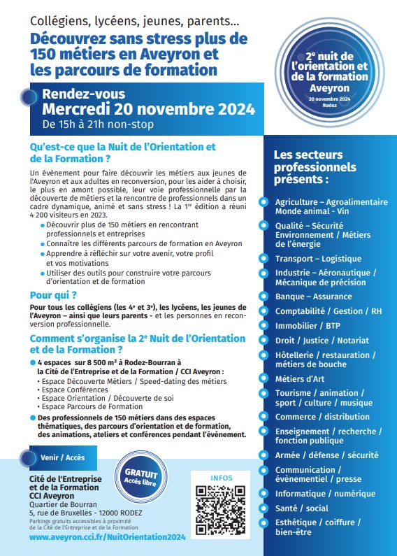 Flyer Nuit de l'Orientation et de la Formation