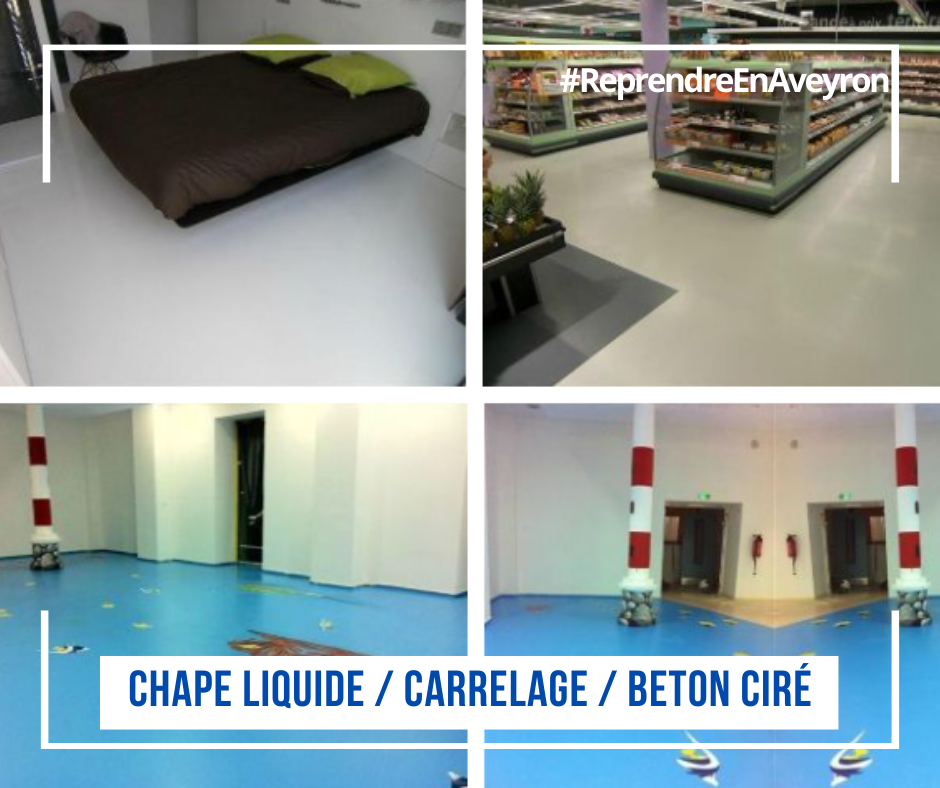 Chape liquide carrelage béton ciré