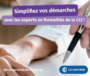 Formalités : accompagnement CCI AVEYRON