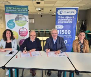 Signature d'une convention Decazeville Communauté CCI AVEYRON