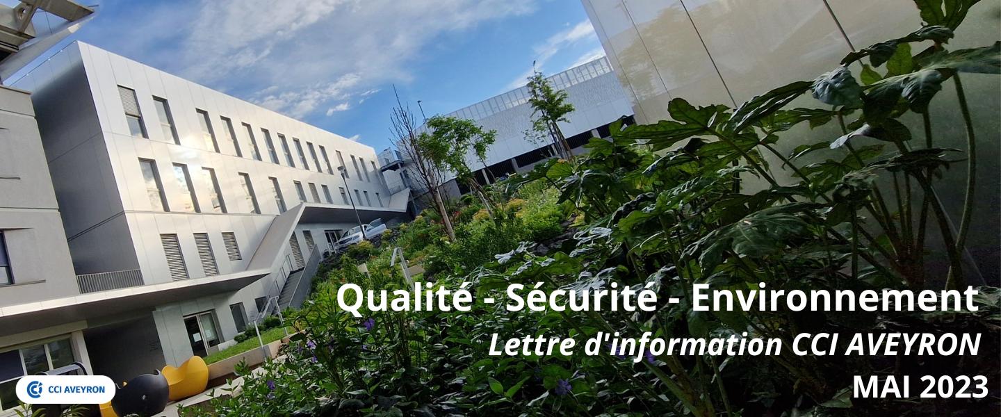 Lettre d'information QSE développement durable Mai 2023